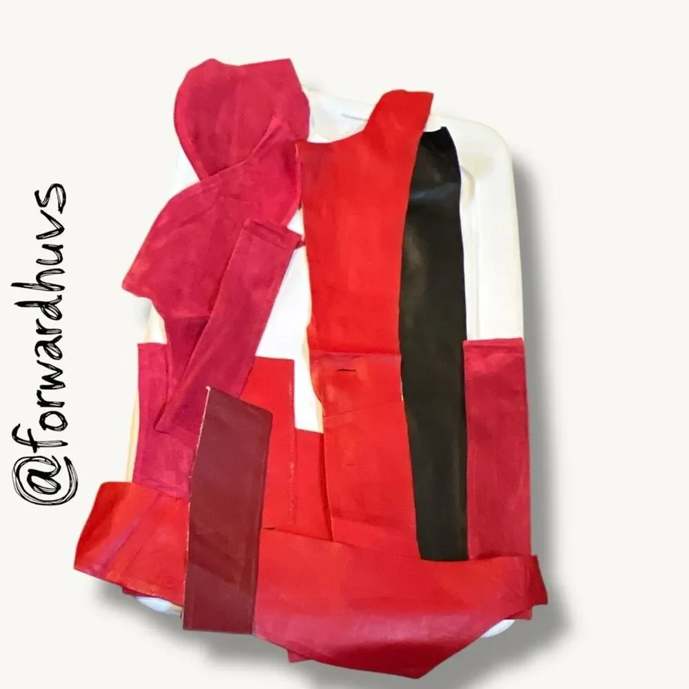Scrap Suede Sewing Pieces & Leather Crafting Material  - 3 lbs 1oz